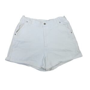 Vintage 90s Lee Cream Khaki Denim High Rise Jean Shorts 32"